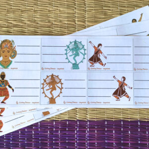 Notebook labels "dance theme"