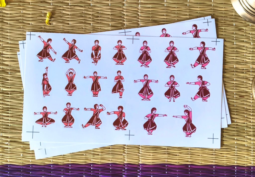 Bharatnatyam adavu stickers