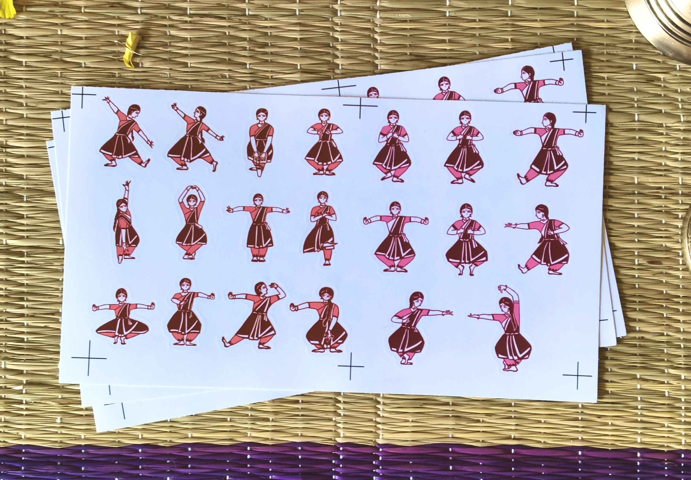 Bharatnatyam adavu stickers - Image 1