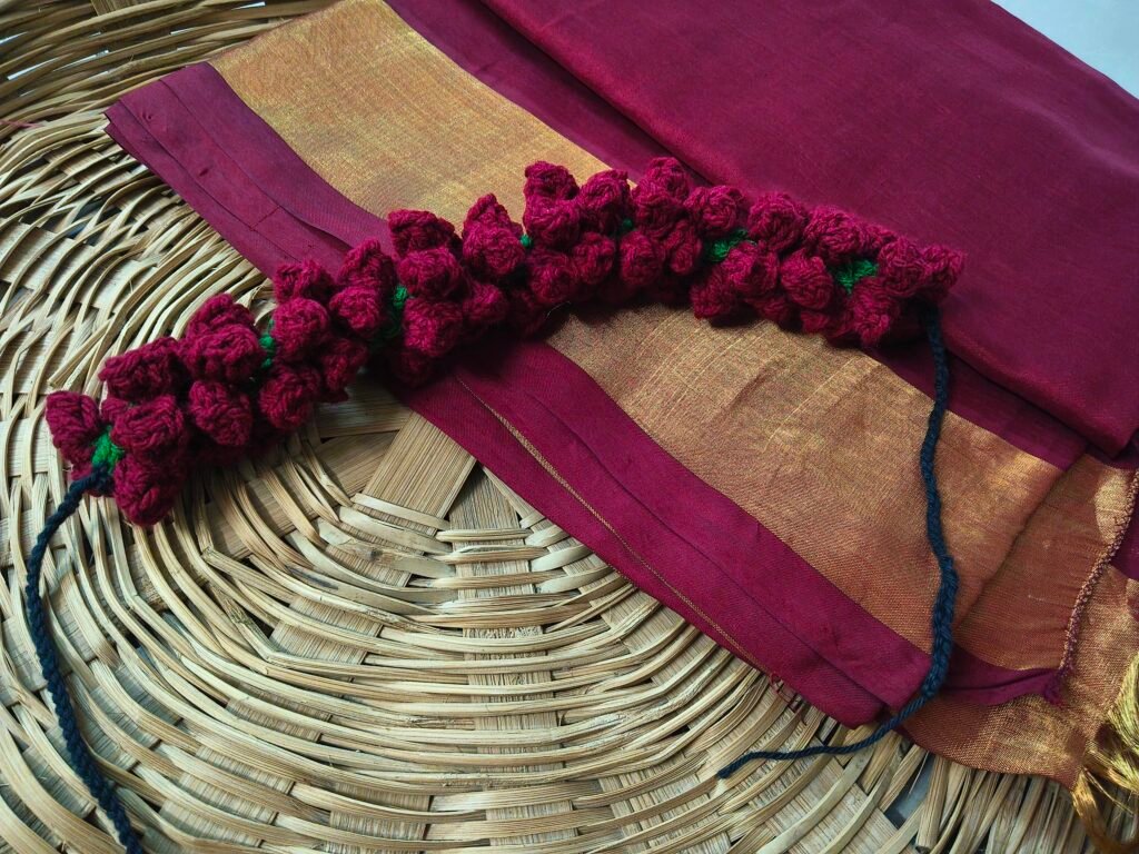 Crochet by Srilatha | Gajra (hair flowers) | Red