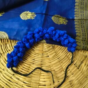 Crochet by Srilatha | Gajra (hair flowers) | Royal Blue - Image 1
